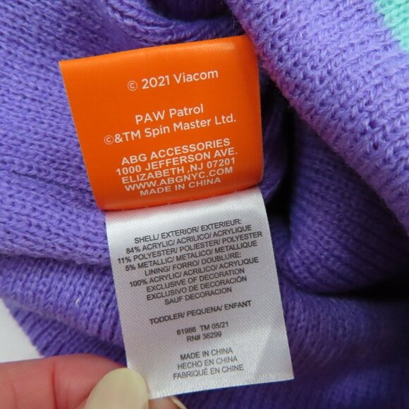 Nickelodeon PAW Patrol Toddler Girls OSFM Shimmer Knit Hat Mittens Set NEW NWT - Picture 7 of 7